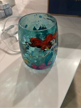 Ariel-Themed Teal Glass scentsy warmer